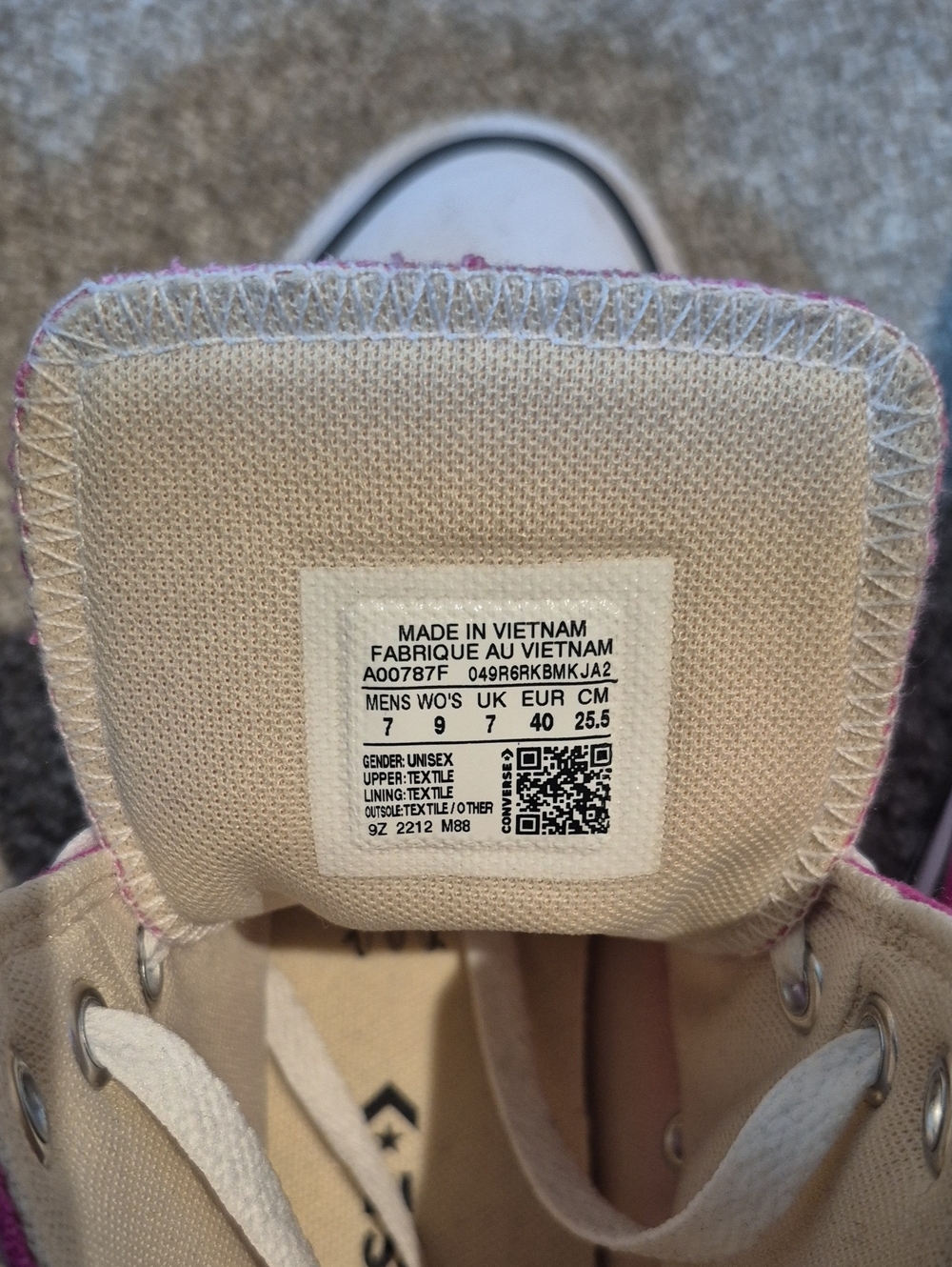 Converse High-Top Sneakers in Bright Pink with White Accents - Picture 6 of 6